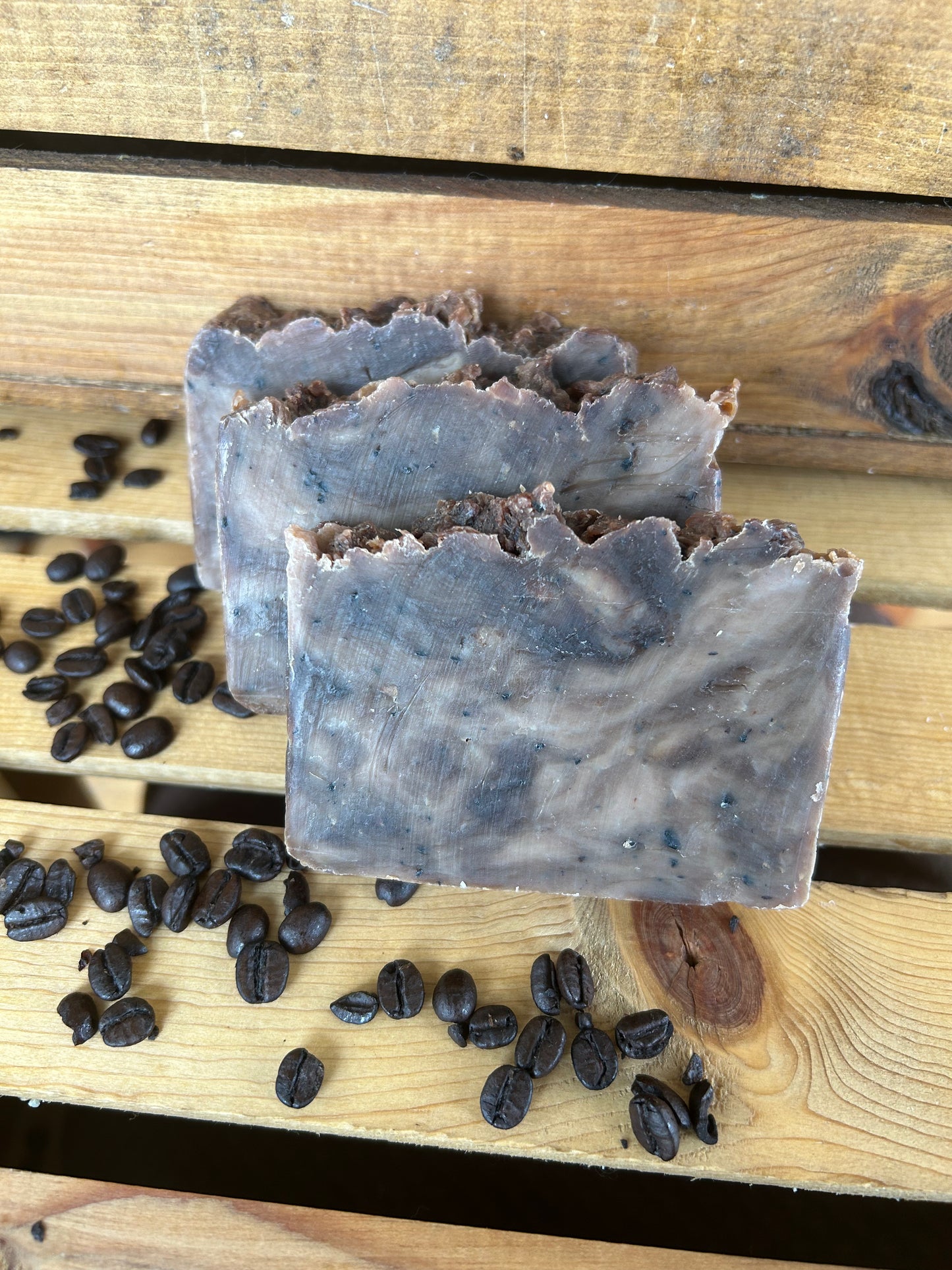 Coffee Bean- Exfoliating Bar Soap- made with beeswax and honey - palm free soap