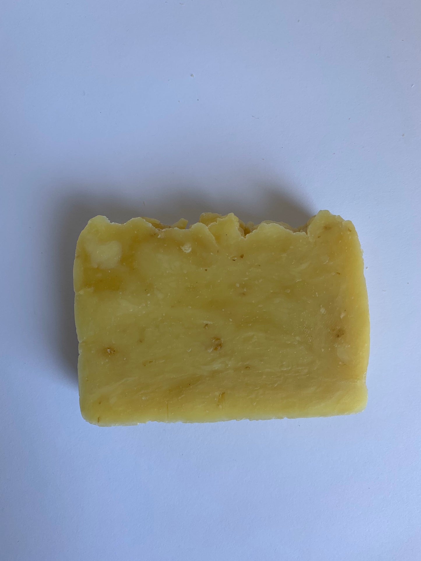 Lemon Exfoliating Soap- Lemon Oatmeal Bar Soap- Made With Beeswax, Honey, Oatmeal and Pumice - Palm Free Soap