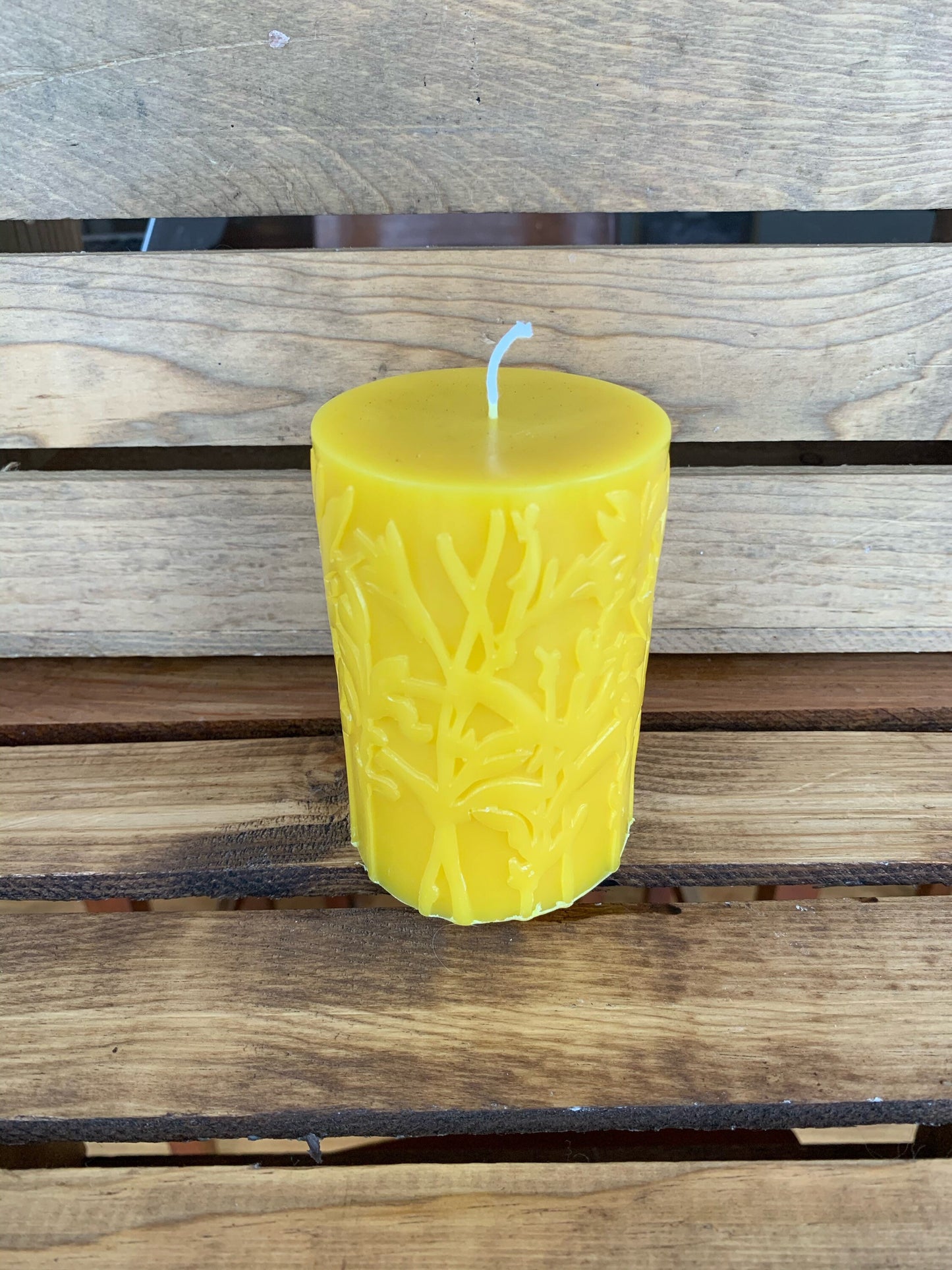 Woodland Pillar Candle- Pure Beeswax Candle