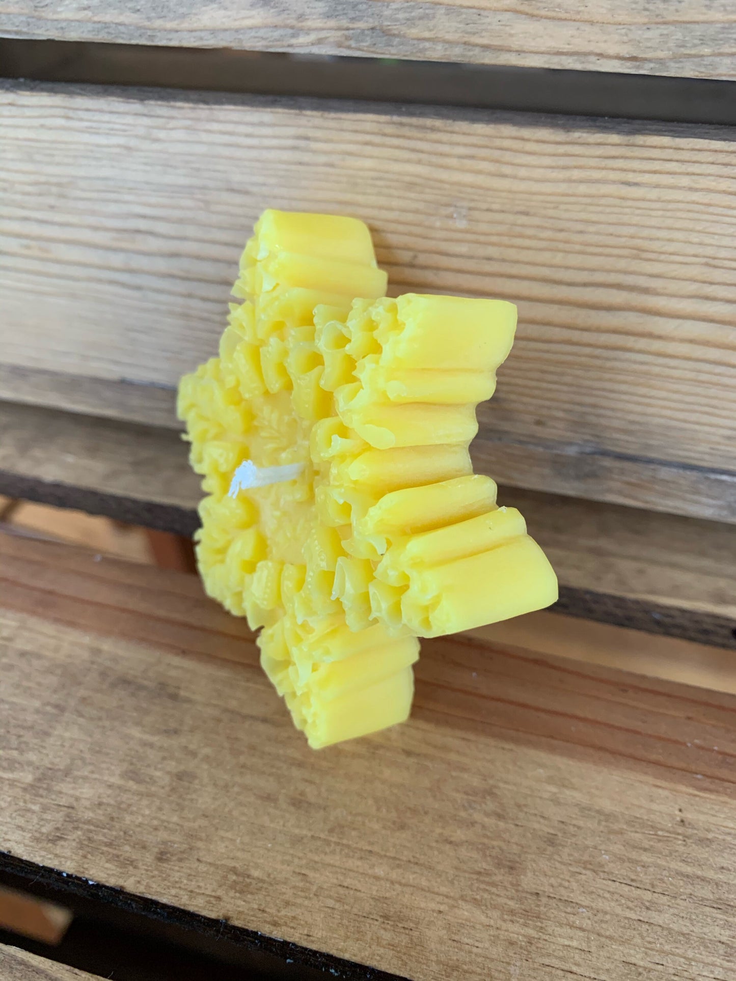 Snowflake Beeswax Candle