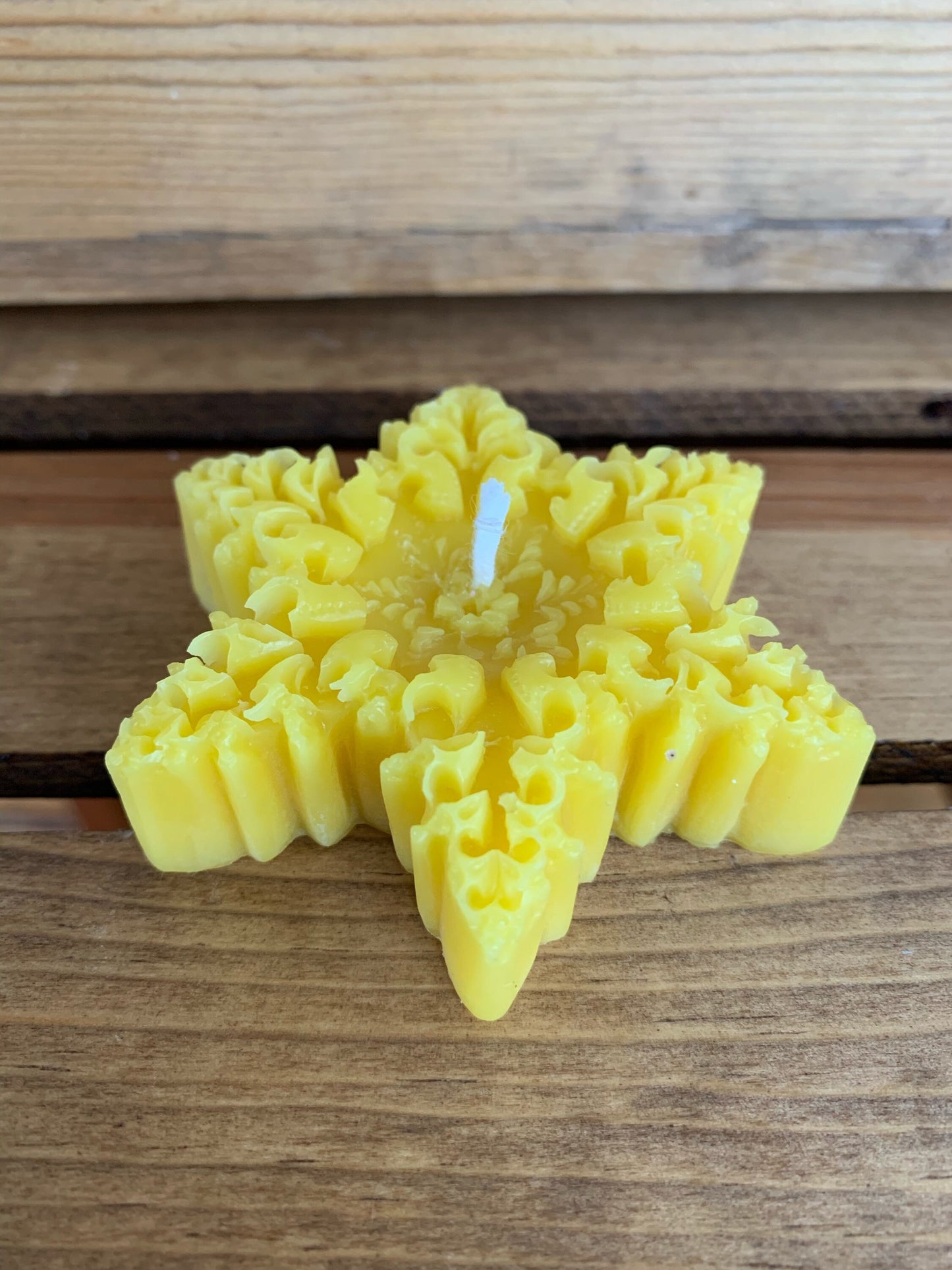 Snowflake Beeswax Candle