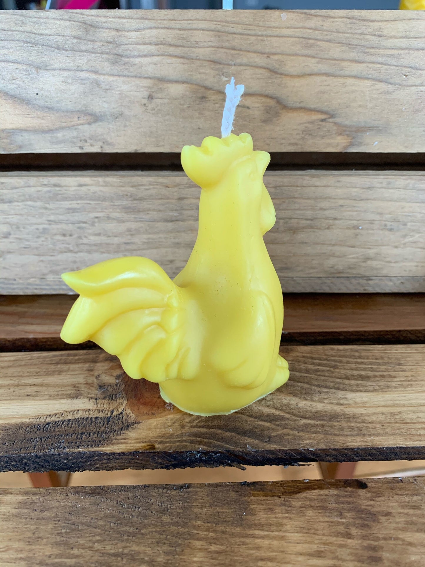 Rooster and Hen Beeswax Candle Set- Chicken Candle