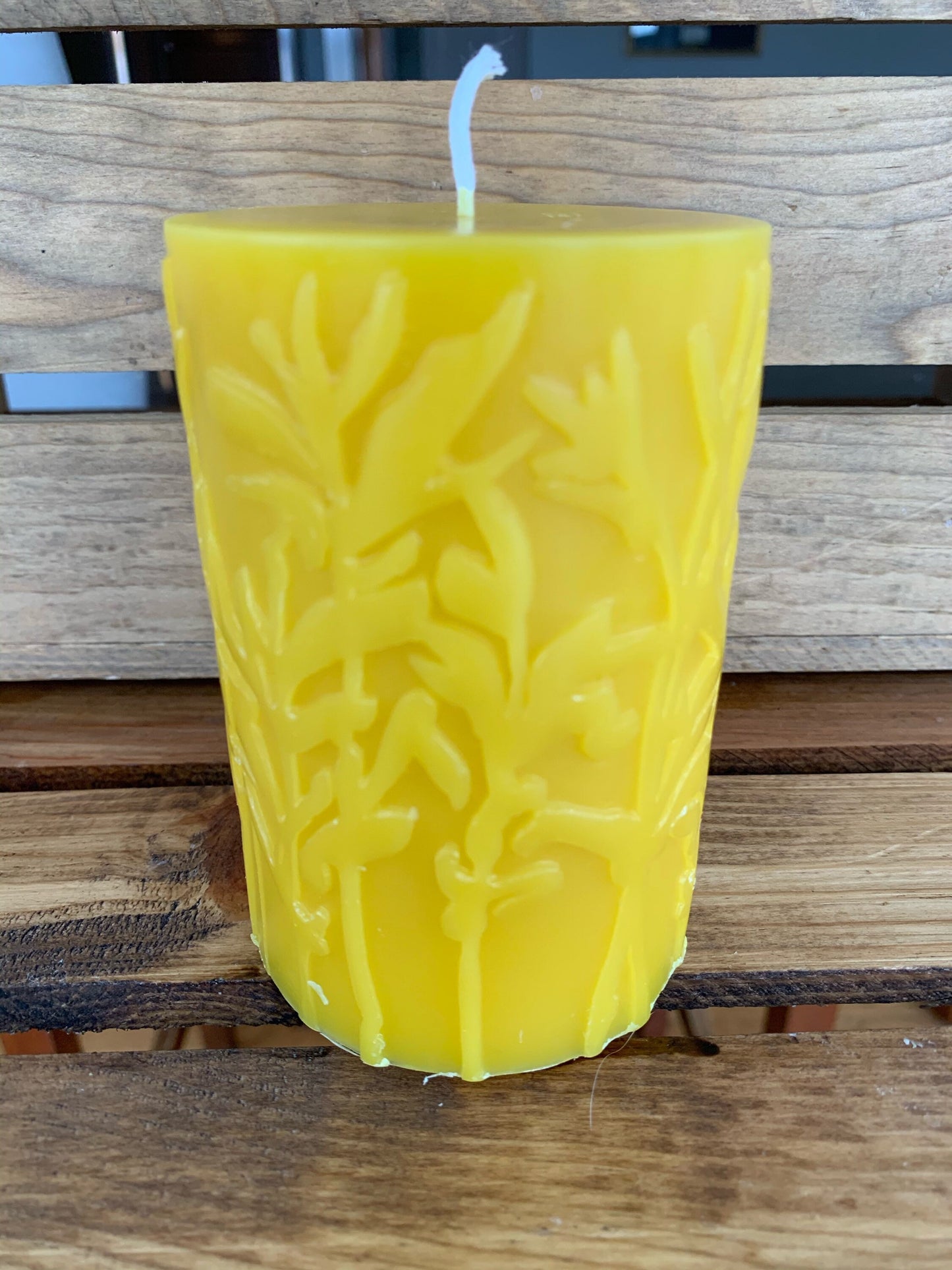 Woodland Pillar Candle- Pure Beeswax Candle