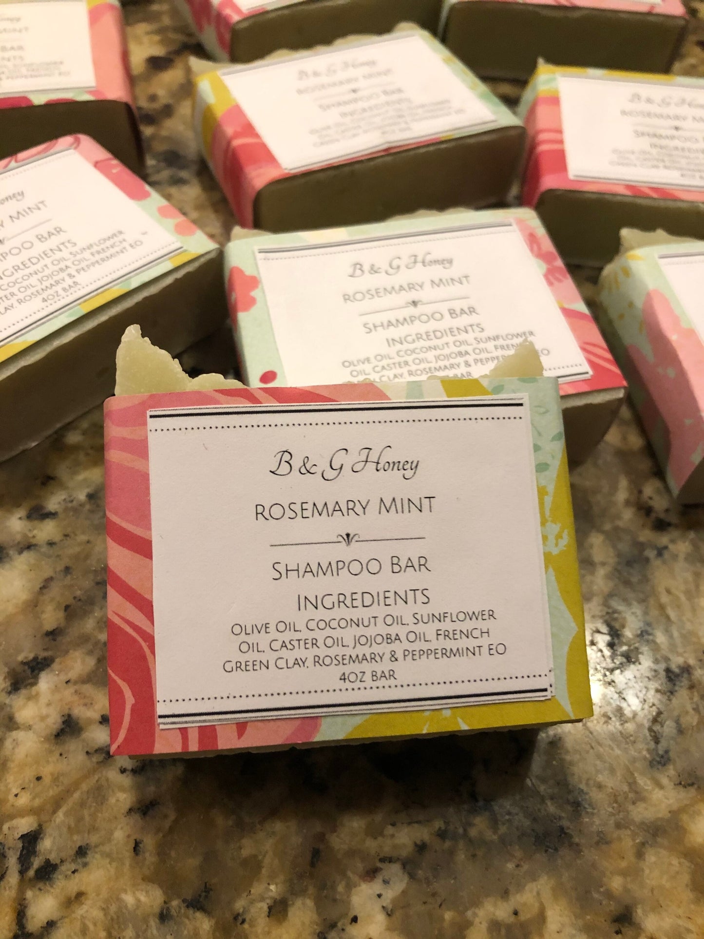 Rosemary Mint Shampoo Bar- For All Hair Types- Natural Shampoo Bar