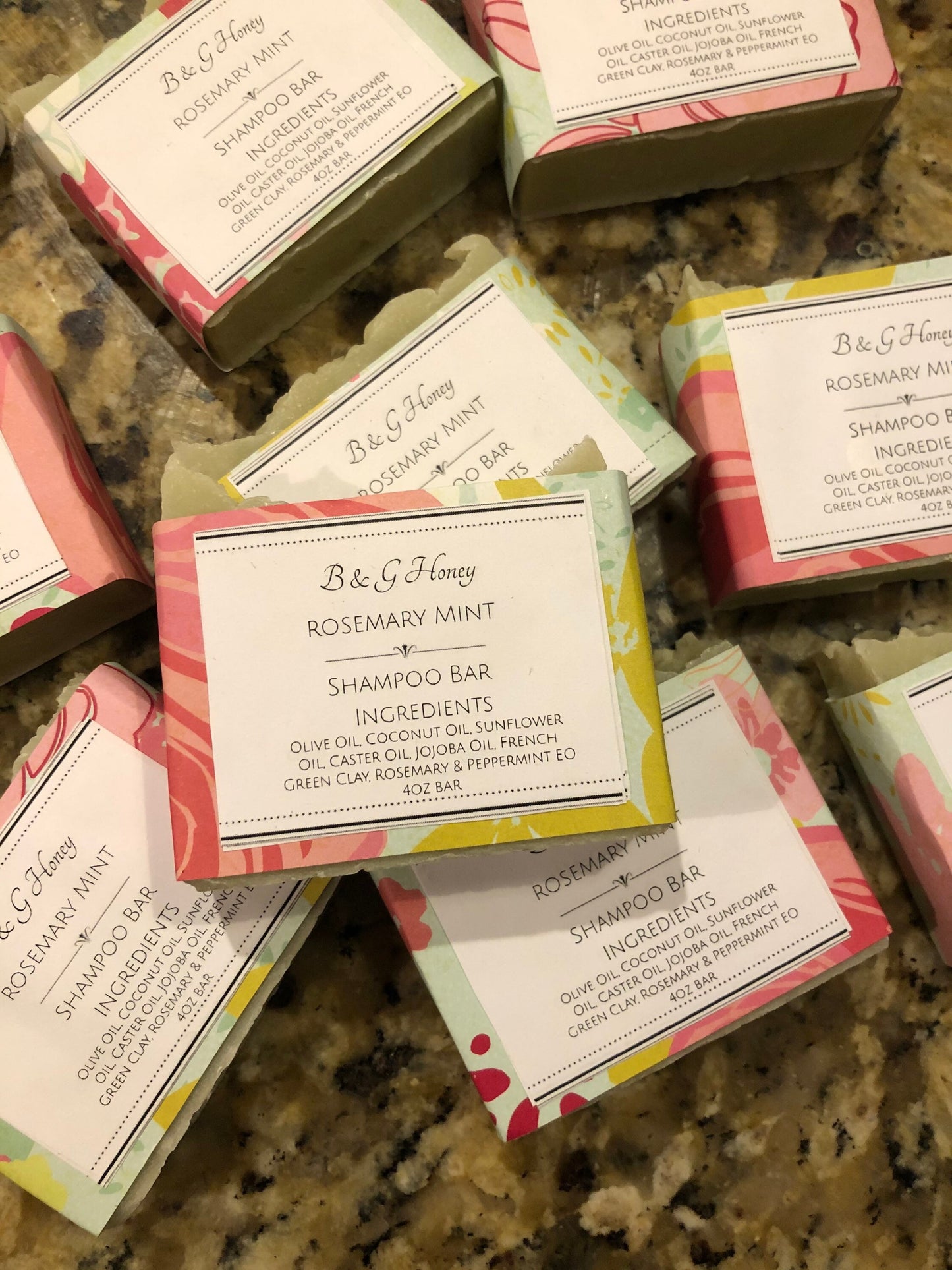 Rosemary Mint Shampoo Bar- For All Hair Types- Natural Shampoo Bar