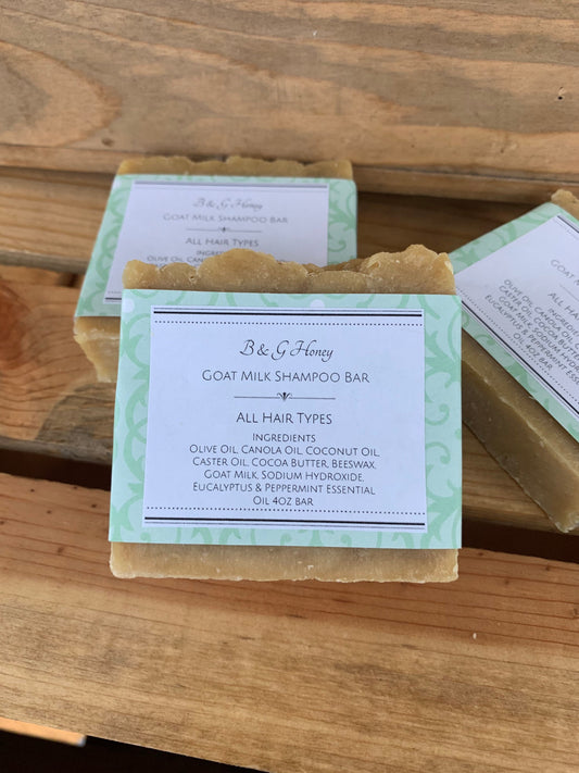 Goat Milk Shampoo Bar- all hair types- Natural Shampoo Bar