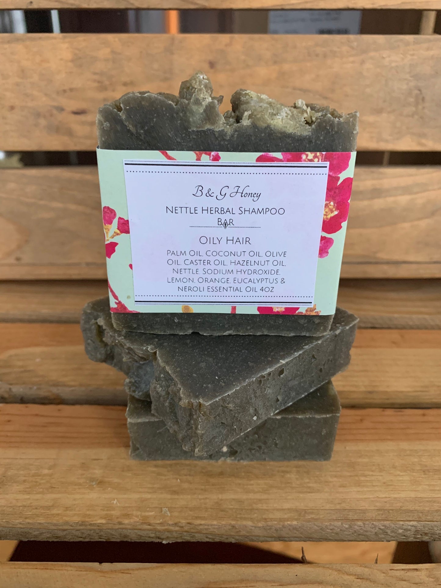 Nettle Herbal Shampoo Bar- For Normal To Oily Hair or Dry Hair- Natural Shampoo Bar
