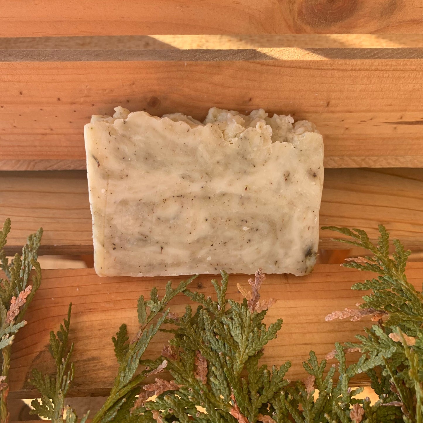 Pine & Cedar Soap- made with beeswax and honey - Palm Free Soap