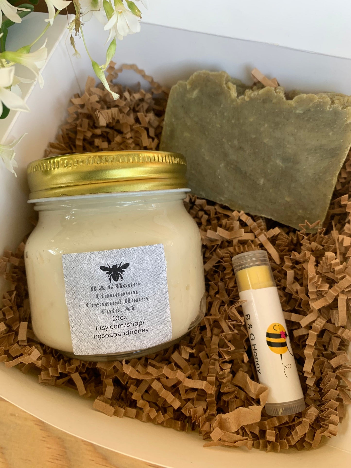 Gift Package- Creamed Honey- Peppermint Soap- Gift For Him- Gift For Her