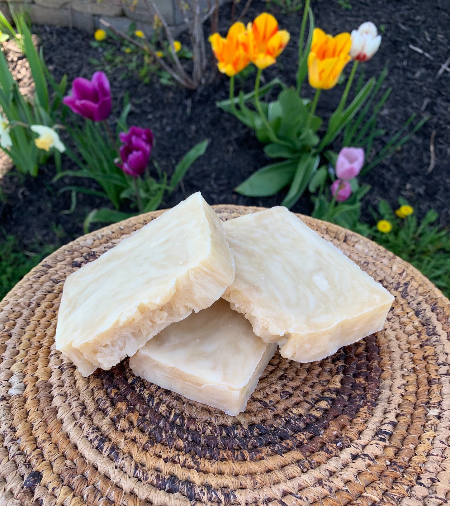 Coconut Vanilla Bar Soap- natural made with beeswax and honey- Coconut Vanilla Soap - Palm Free Soap