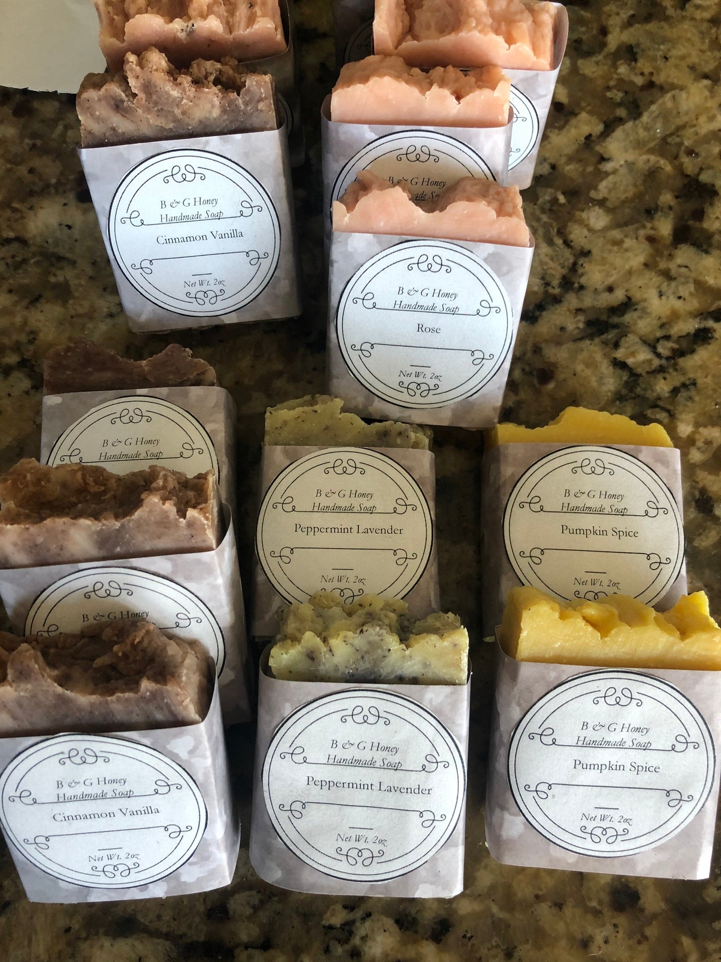 Soap Sampler Gift Package- 6 small bars of soap in a gift box