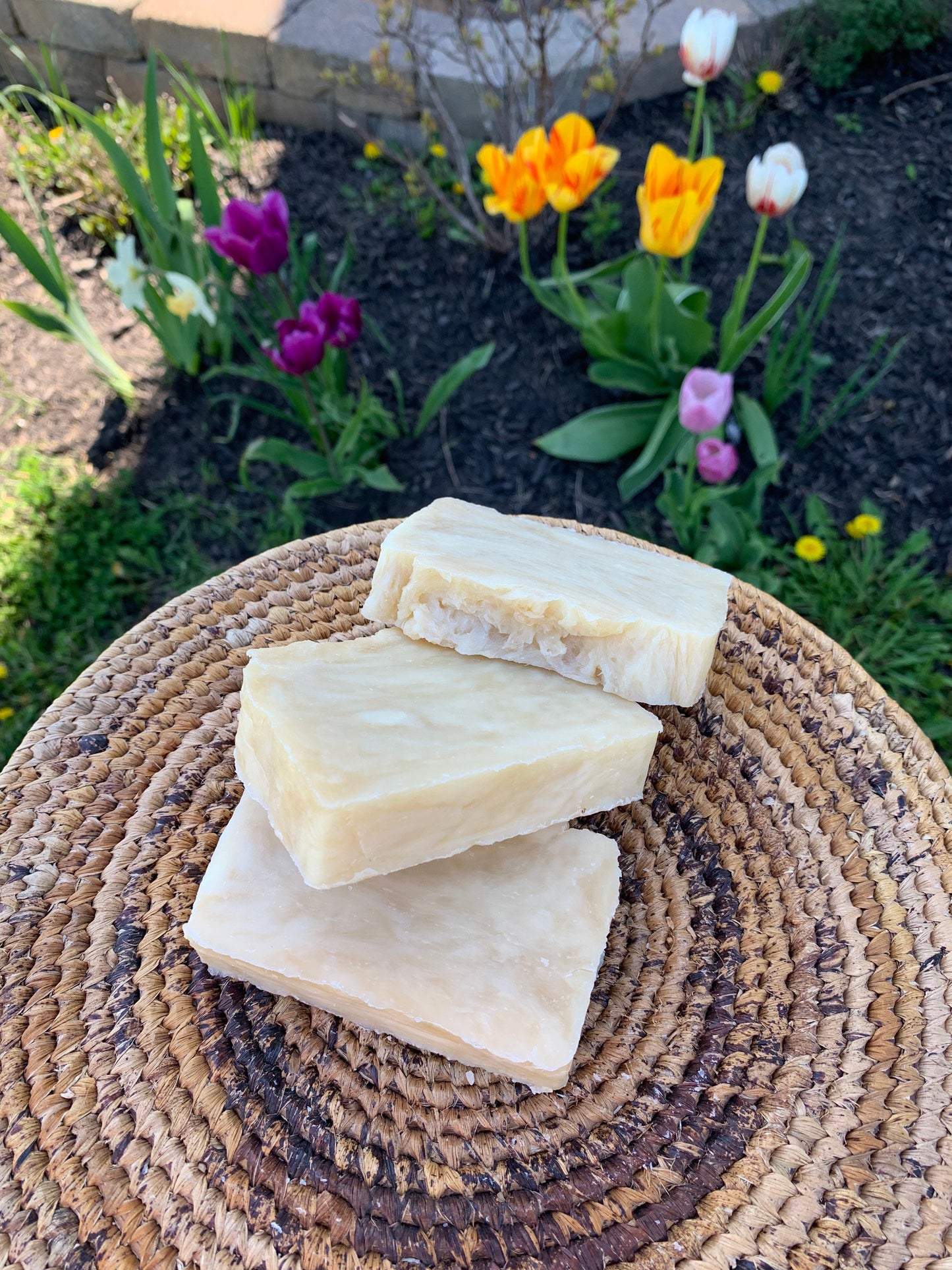 Coconut Vanilla Bar Soap- natural made with beeswax and honey- Coconut Vanilla Soap - Palm Free Soap