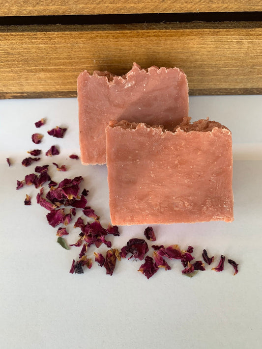 Rose Shampoo Bar- For All Hair Types- Natural Shampoo Bar- Goat's Milk Shampoo- Rose Goat Milk Shampoo