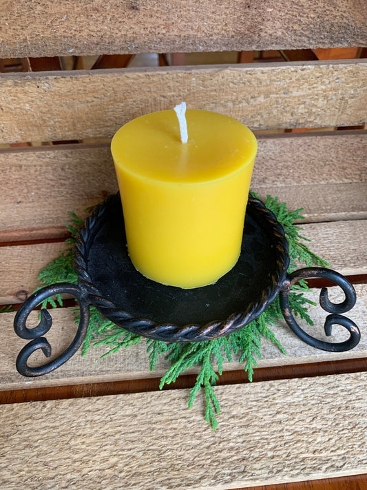3" x 3" Pillar Candle- Pure Beeswax- Pillar Candle