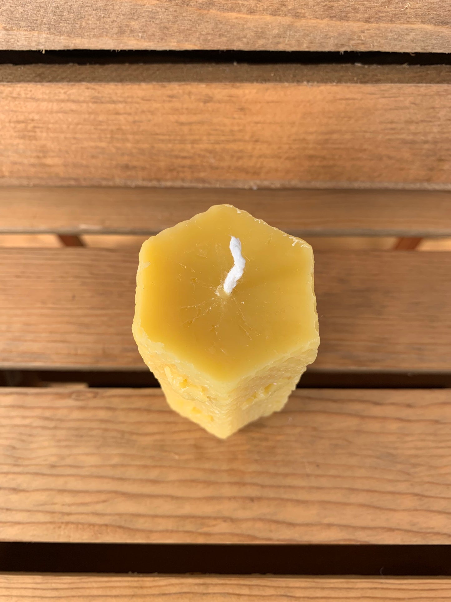 Honeycomb Pillar Beeswax Candle