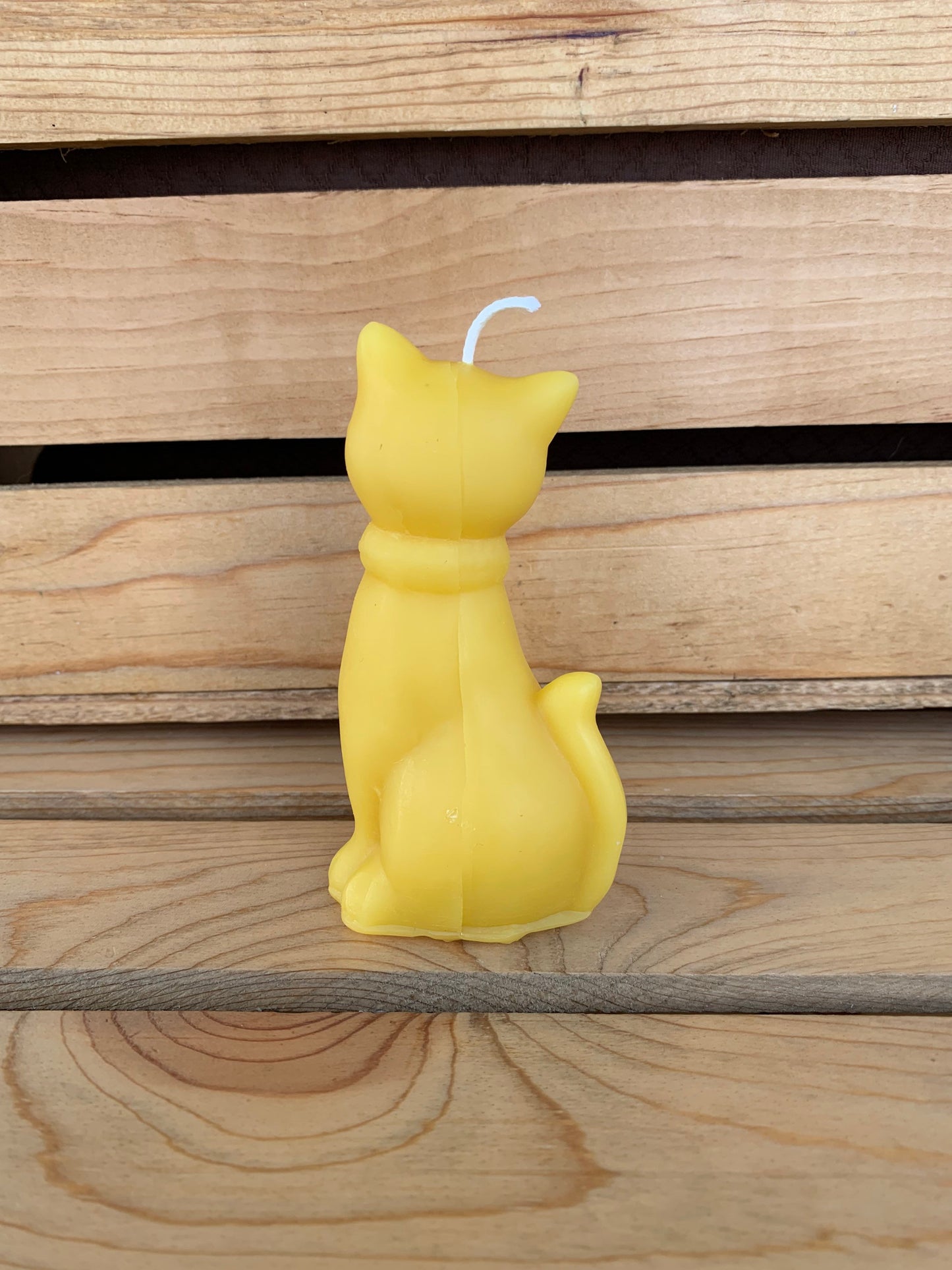Beeswax Cat Candle- Cat With Scarf Candle