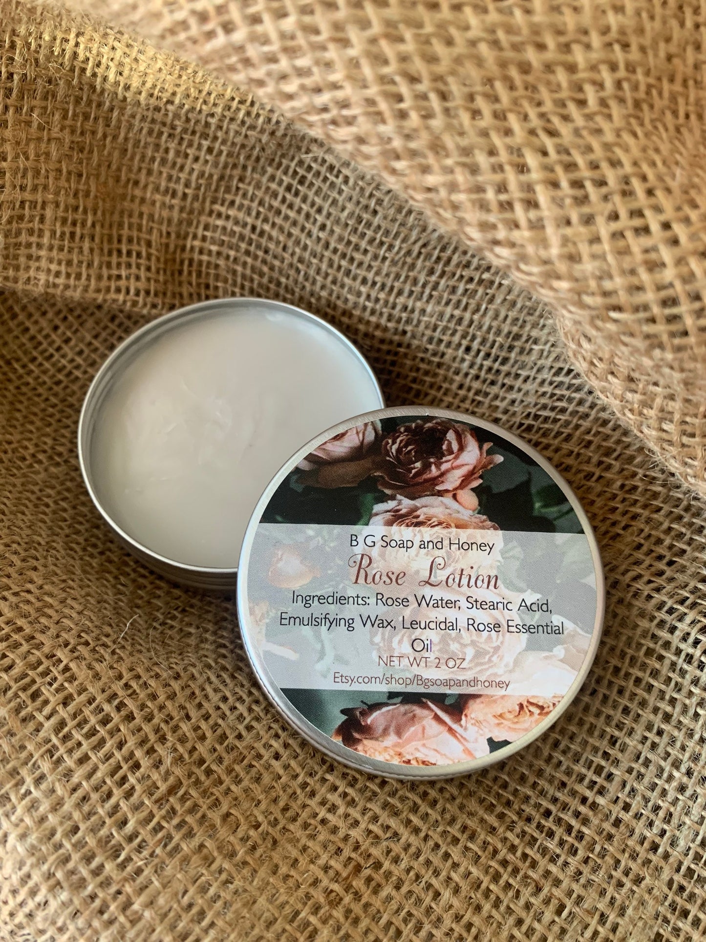 Rose Lotion- Rose Water Infused Lotion- Rose Water- Dry Skin Moisturizer-Face lotion- Lotion