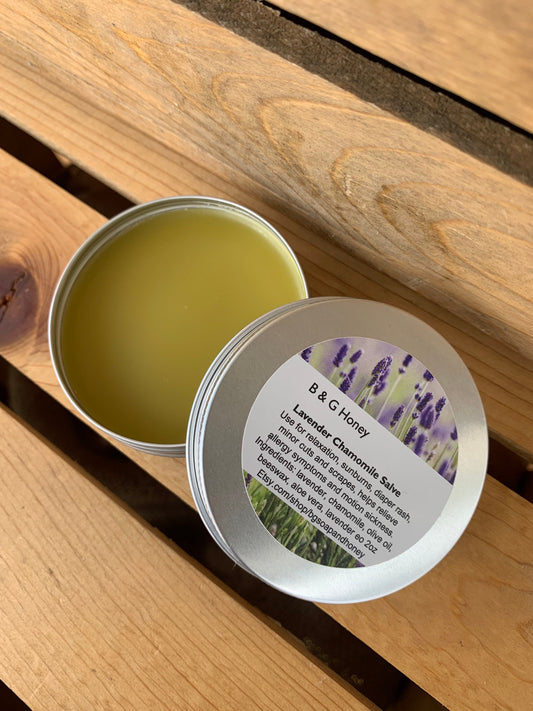 Lavender Chamomile Salve- Lavender Chamomile With Aloe- Diaper Rash Salve- Sunburn Salve- Calming Salve