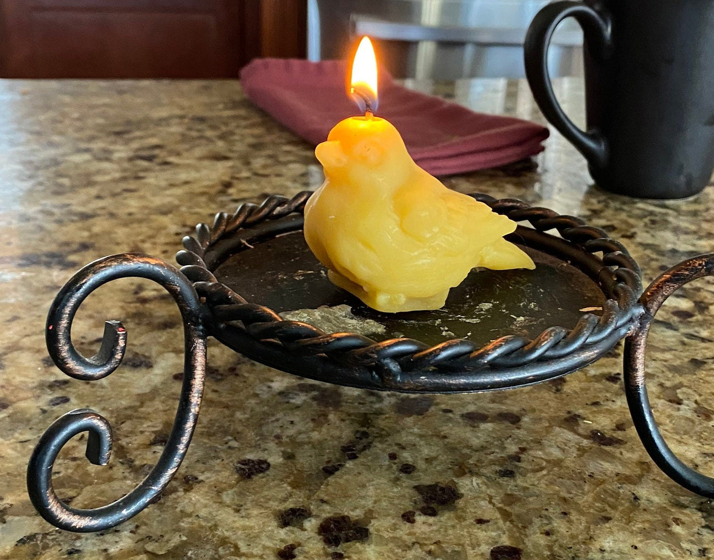 Bird Beeswax Candle