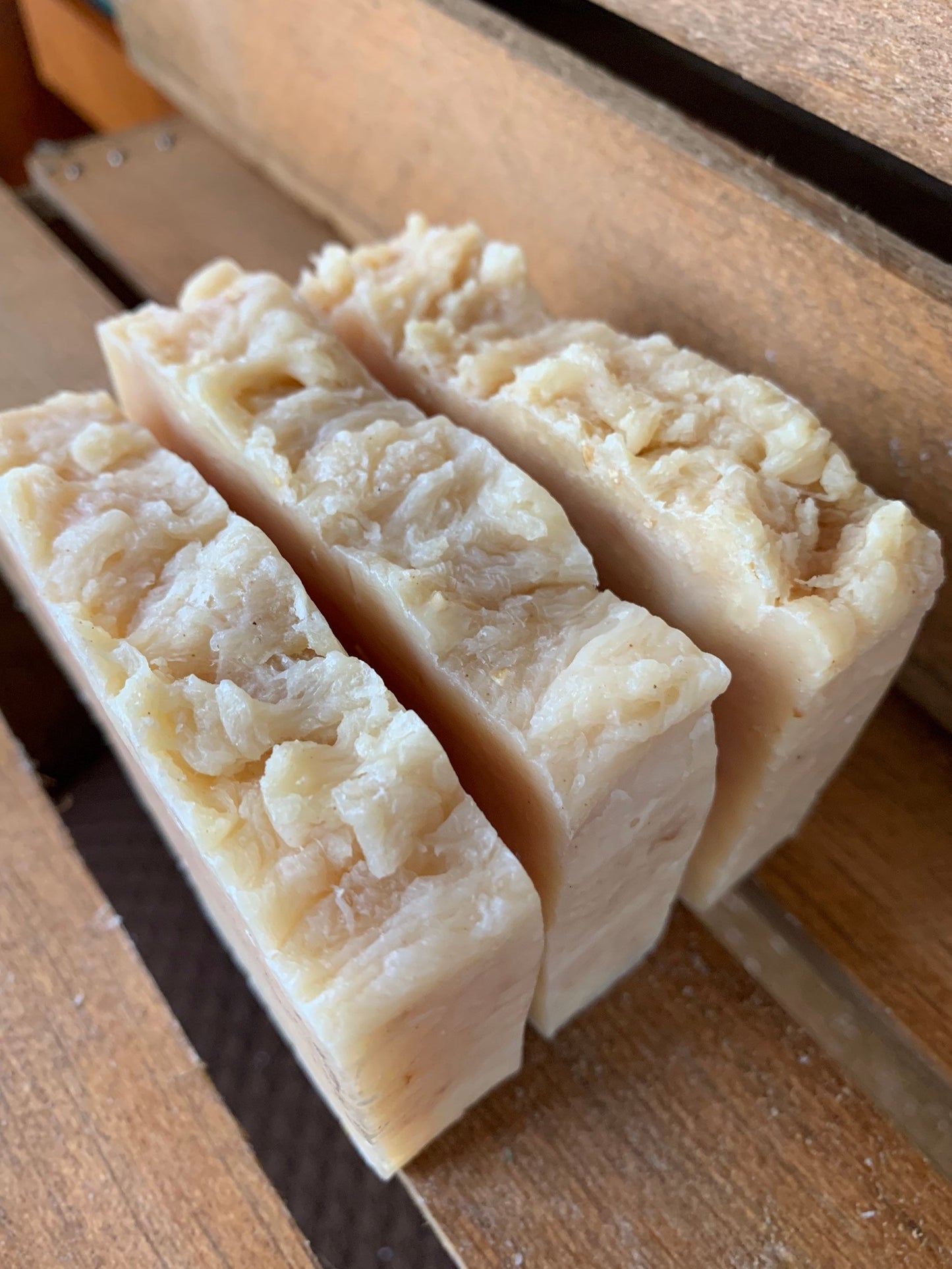 Lemon Exfoliating Soap- Lemon Oatmeal Bar Soap- Made With Beeswax, Honey, Oatmeal and Pumice - Palm Free Soap