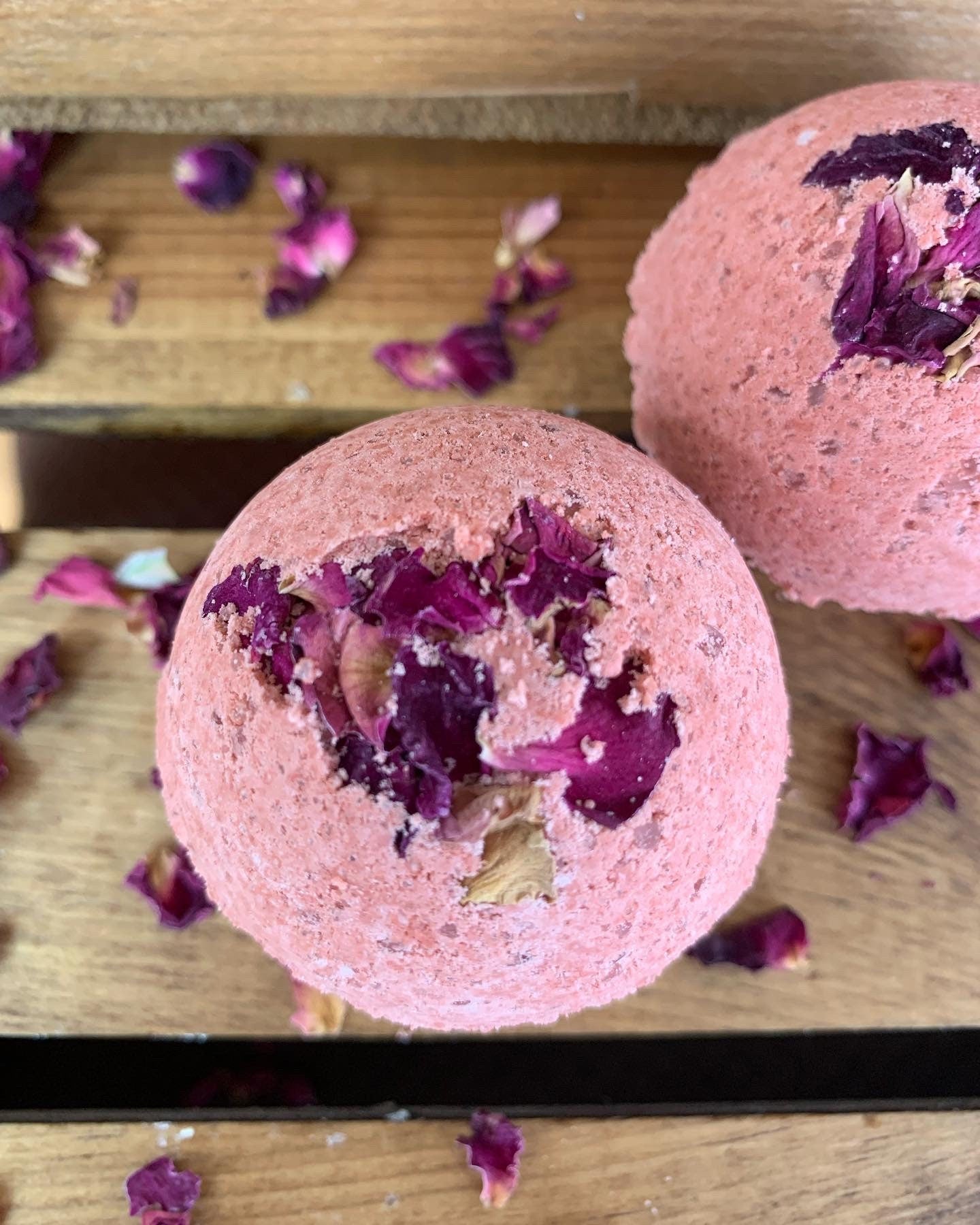 Rose Bath Bomb- Bath Bombs- Natural Bath Bombs
