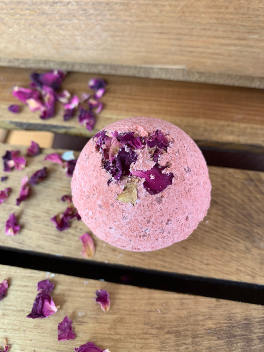 Rose Bath Bomb- Bath Bombs- Natural Bath Bombs