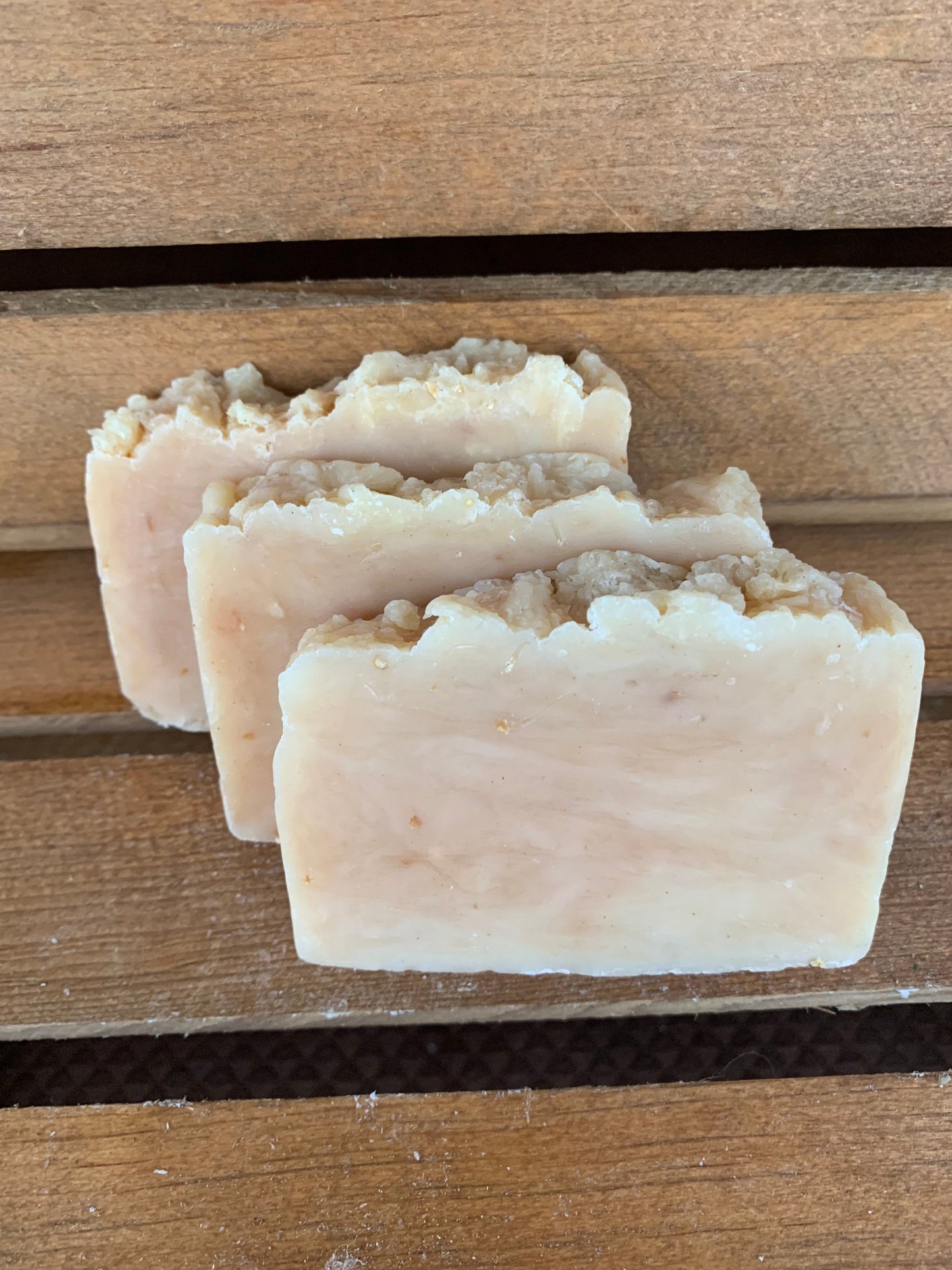 Lemon Exfoliating Soap- Lemon Oatmeal Bar Soap- Made With Beeswax, Honey, Oatmeal and Pumice - Palm Free Soap