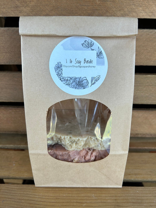 1 lb Soap Bundle - Bulk Soap Bars - Beeswax Soap - Handmade Natural Soap - Palm Free Soap
