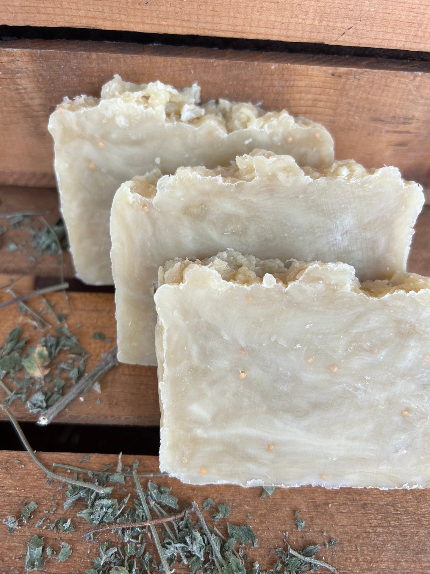 Peppermint Tea Tree Soap- made with honey and beeswax- Palm Free Soap