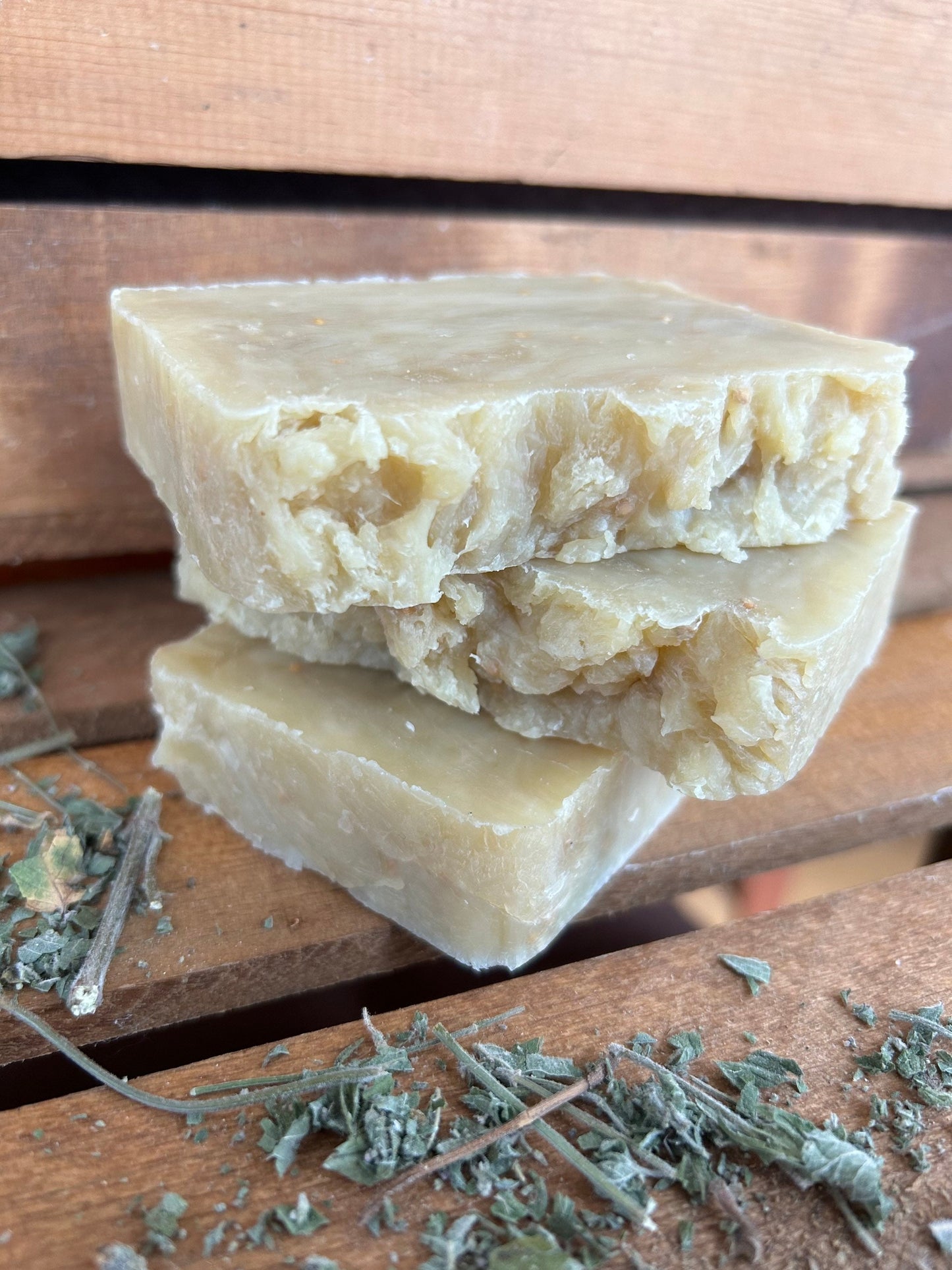 Peppermint Tea Tree Soap- made with honey and beeswax- Palm Free Soap