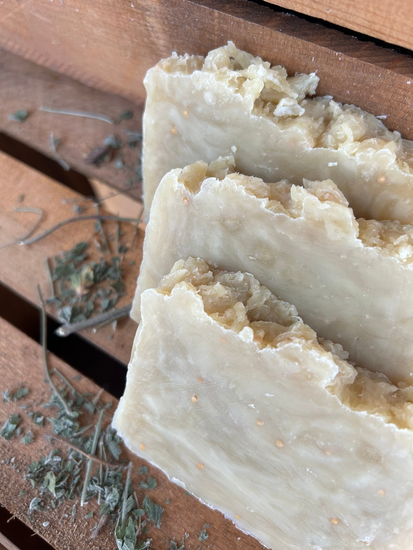 Peppermint Tea Tree Soap- made with honey and beeswax- Palm Free Soap