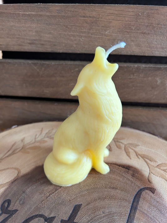 Wolf Beeswax Candle