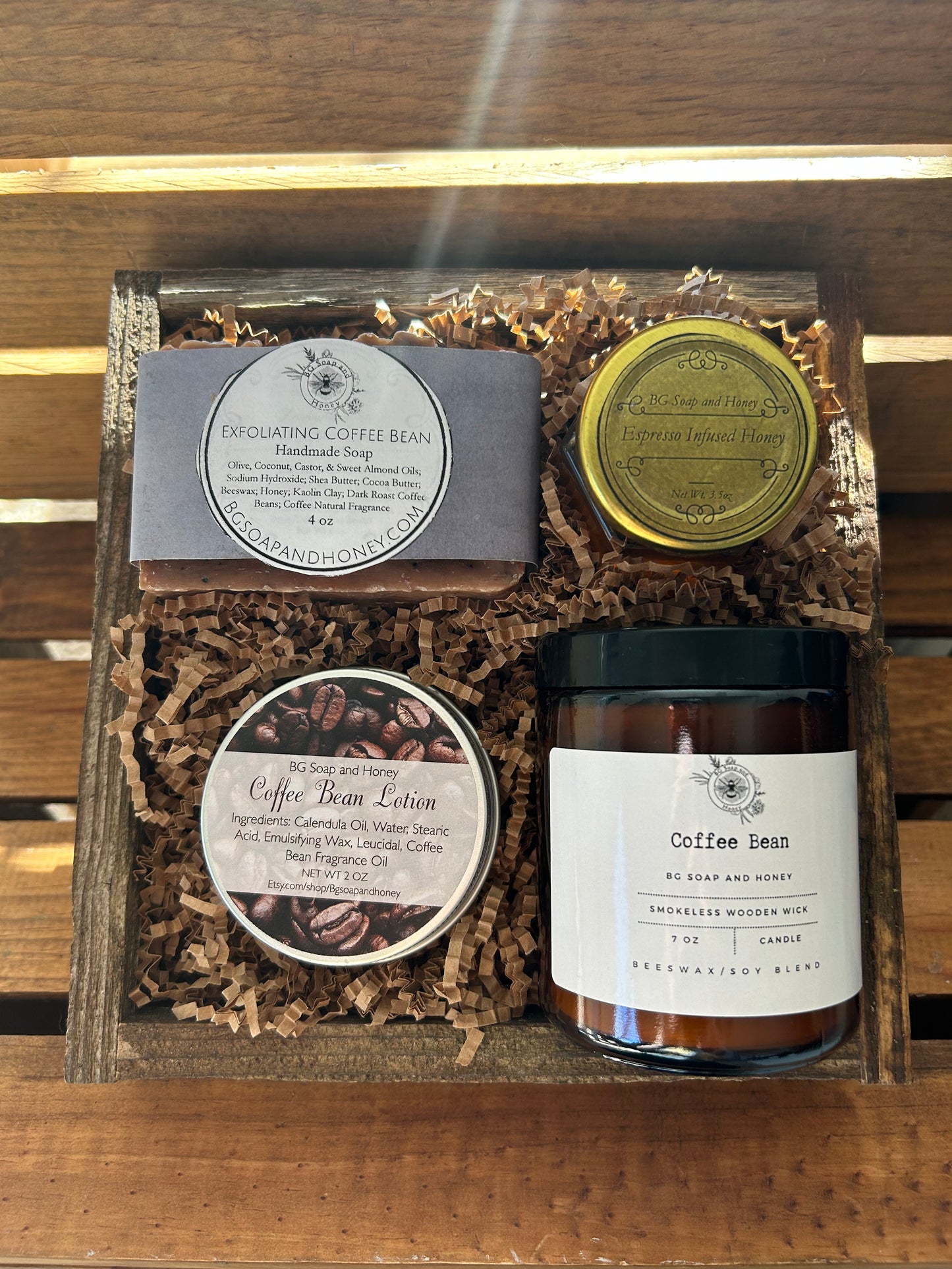 Coffee Lover Gift Box | Coffee Bean Gift Box | Wooden Gift Box
