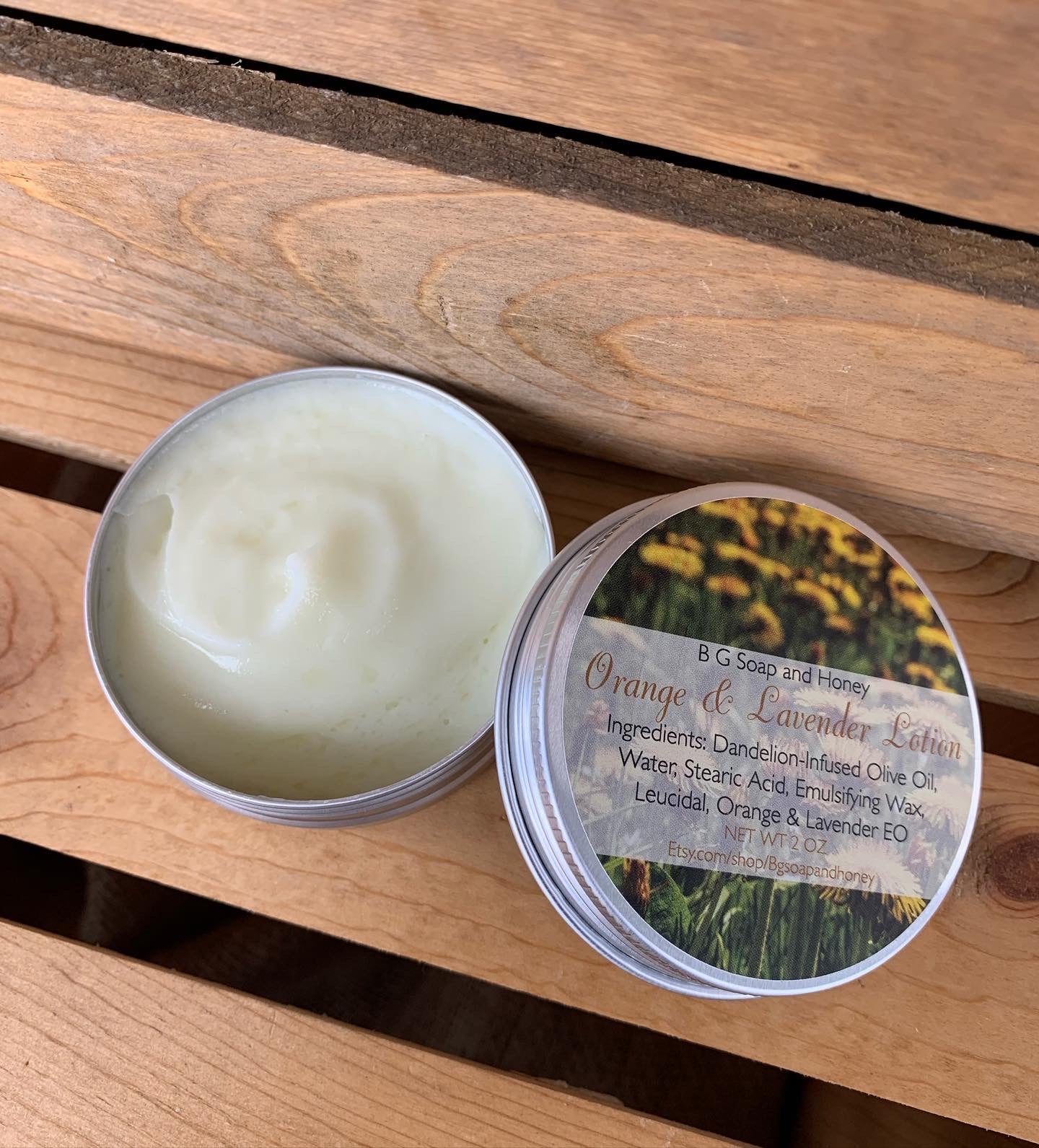 Dandelion Lotion-scented with lavender and orange essential oil