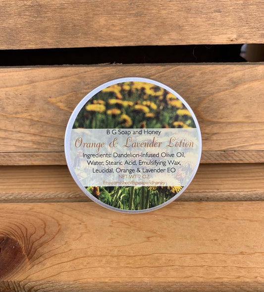 Dandelion Lotion-scented with lavender and orange essential oil