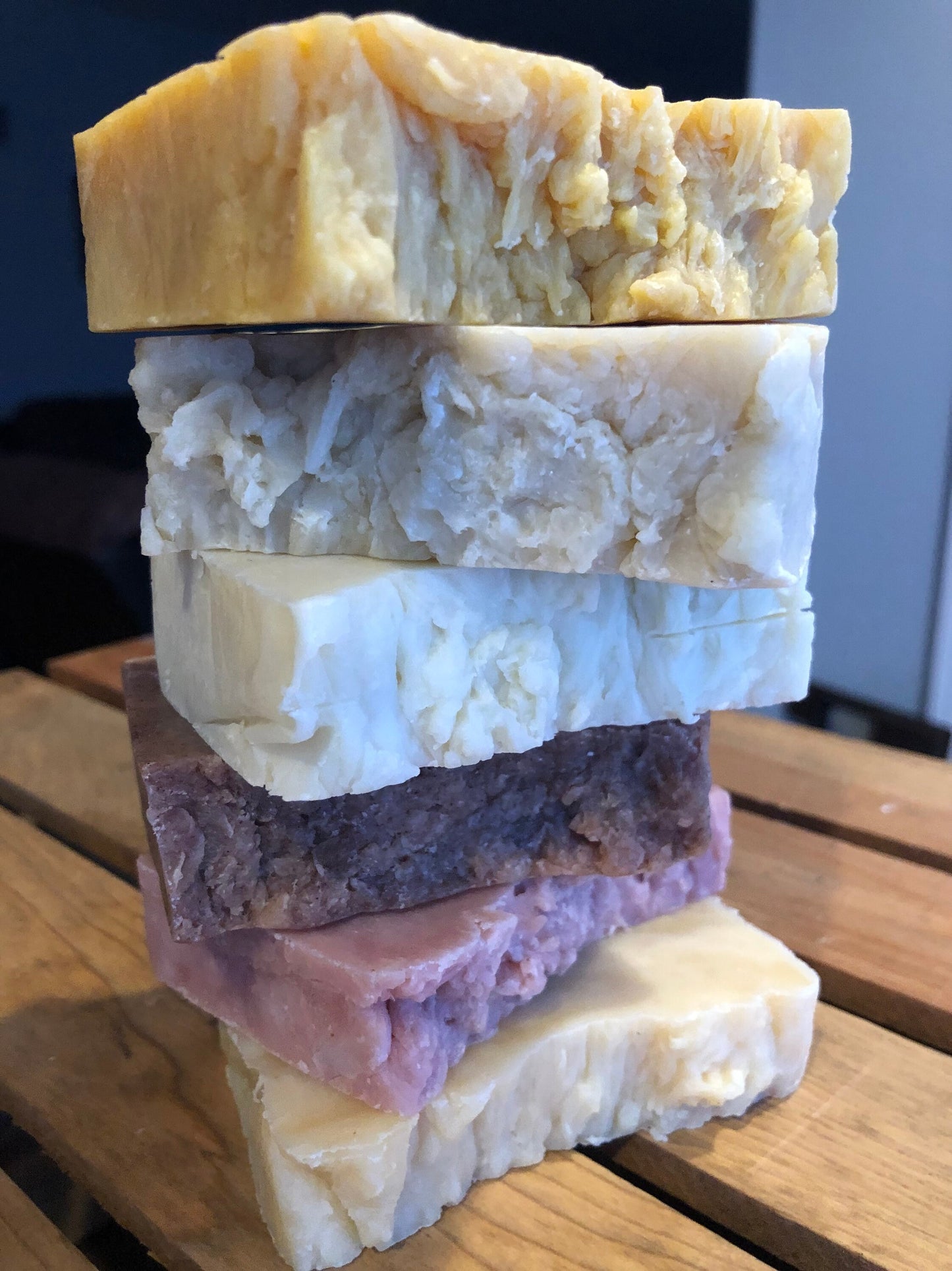 Soap Sampler- 6 full size bars of soap- Natural Bar Soap- Bulk Soap - Palm Free Soap