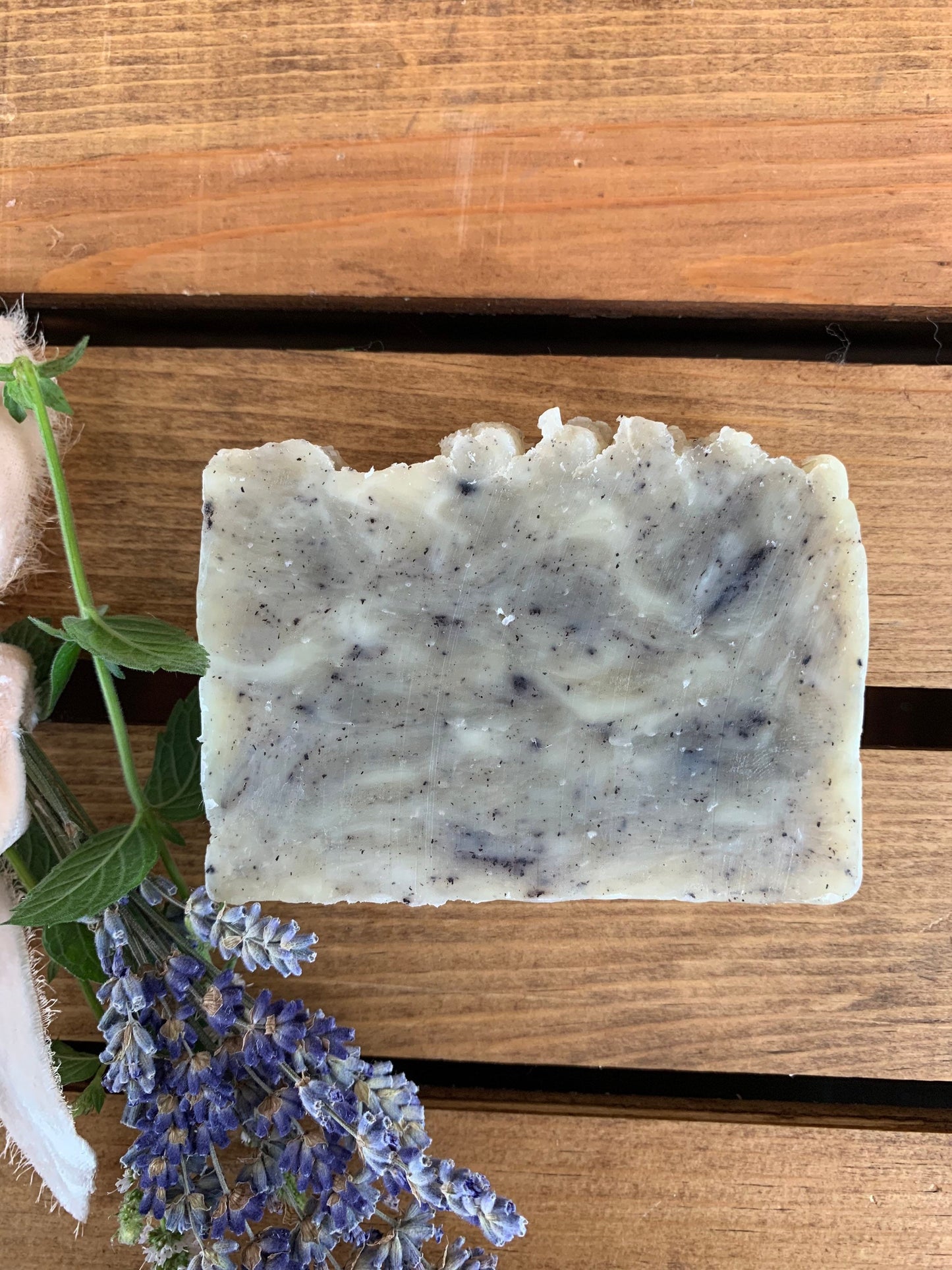 Peppermint Lavender Soap- Peppermint Lavender Bar Soap- made with beeswax and honey - Palm Free Soap