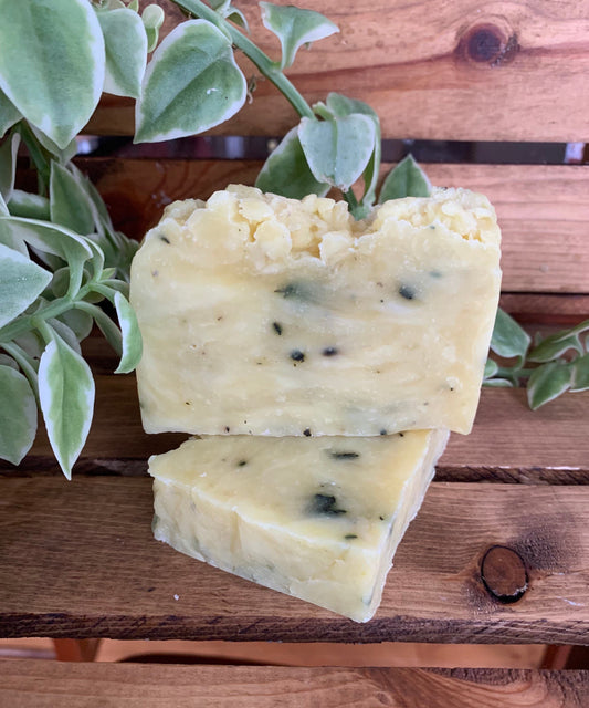 Double Mint Soap- Natural Soap-Peppermint and Spearmint Soap- 4oz bar Soap- Peppermint Spearmint Soap With Beeswax and Honey -Palm Free Soap