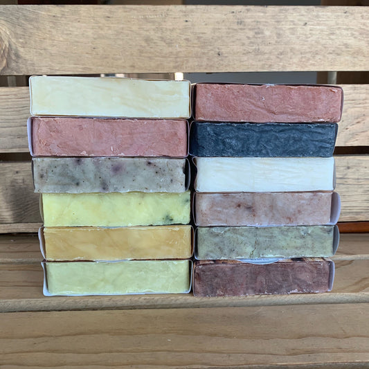 12 Full Size Bars of Soap- Bulk Soap- free shipping- Bar Soap- Natural Bar Soap - Palm Free Soap