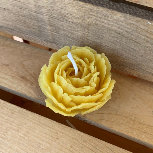 Peony Flower Candle- Peony Beeswax Candle