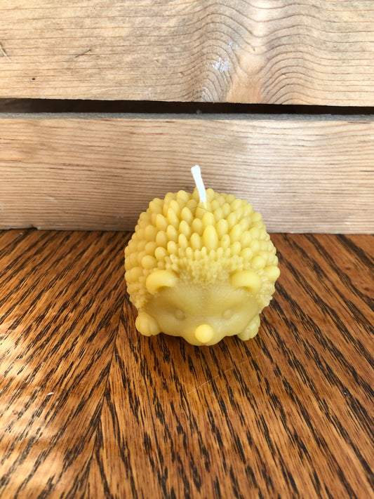 Hedgehog Beeswax Candle