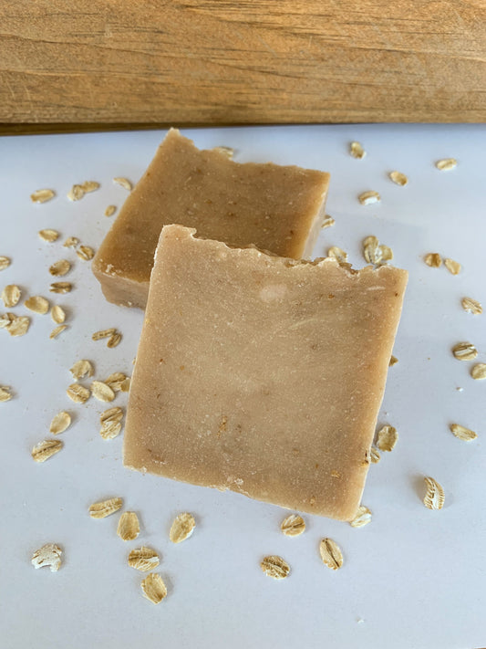 Goat Milk Soap- Oatmeal Vanilla & Honey- All Natural Soap- Sensitive Skin Soap - Palm Free Soap