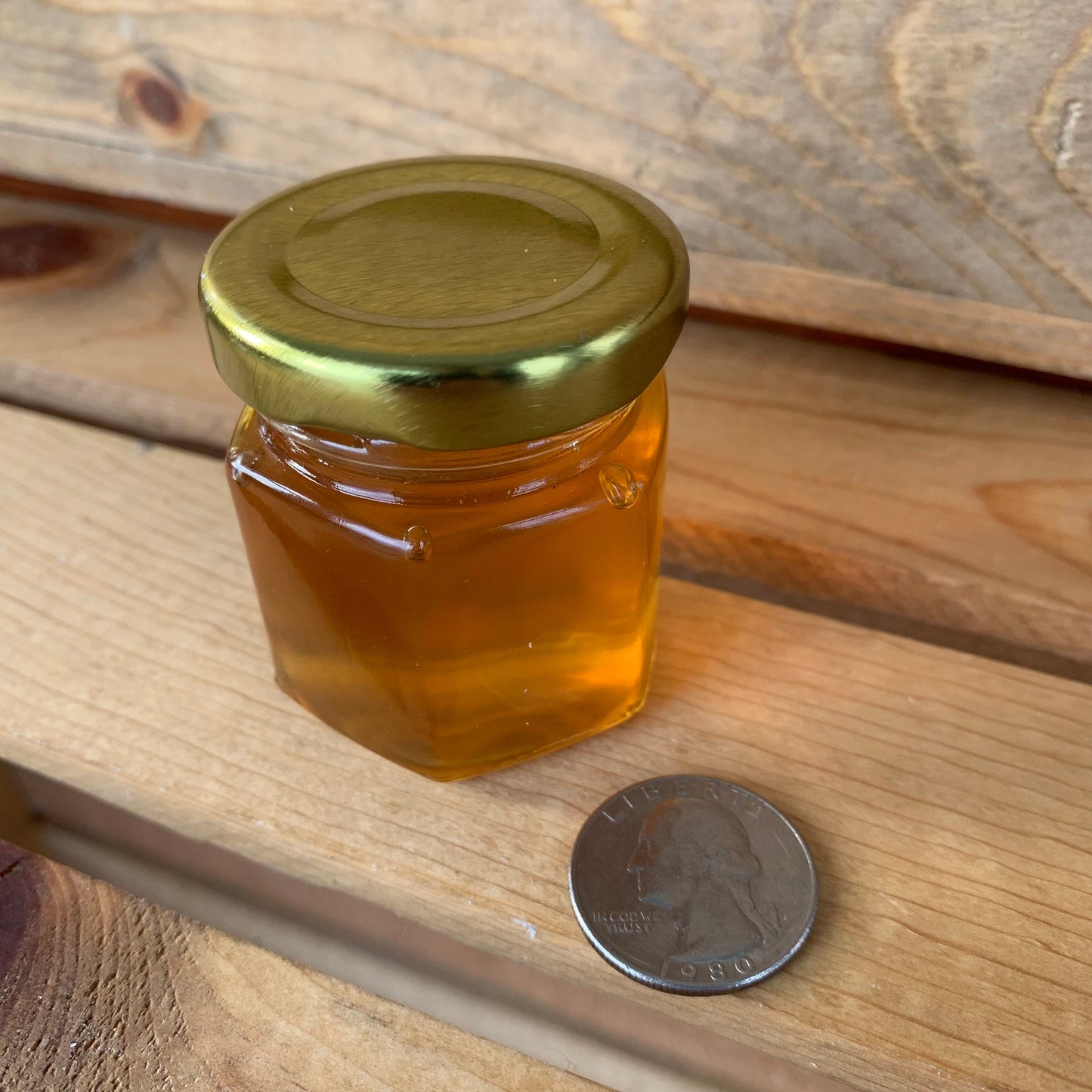 Mini 2 oz Hexagon Honey Jar