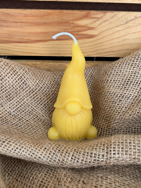 Gnome Beeswax Candle