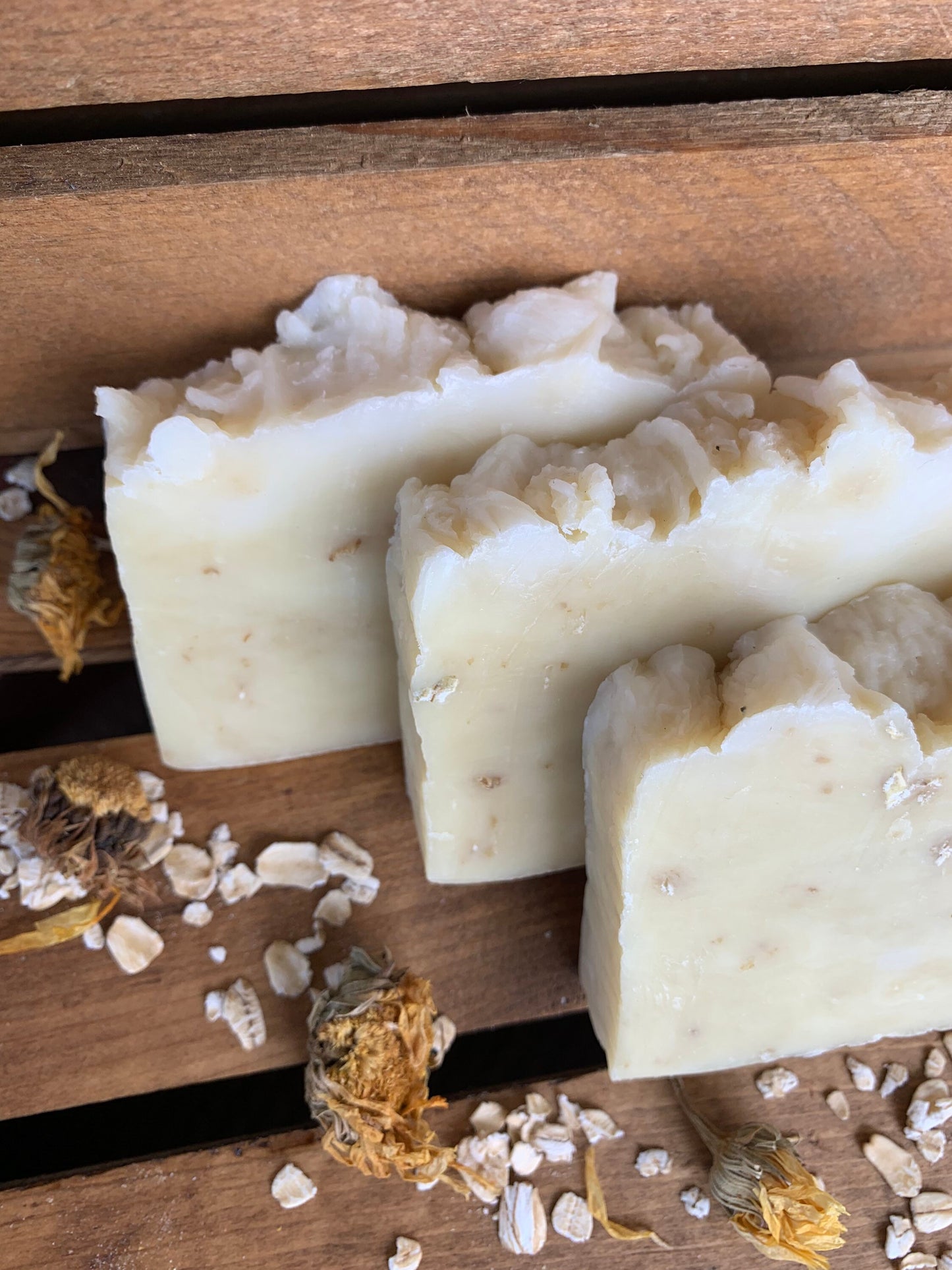 Calendula Oatmeal- Baby Soap- Sensitive Skin Soap- Eczema Relief Soap- made with beeswax and honey - palm free soap