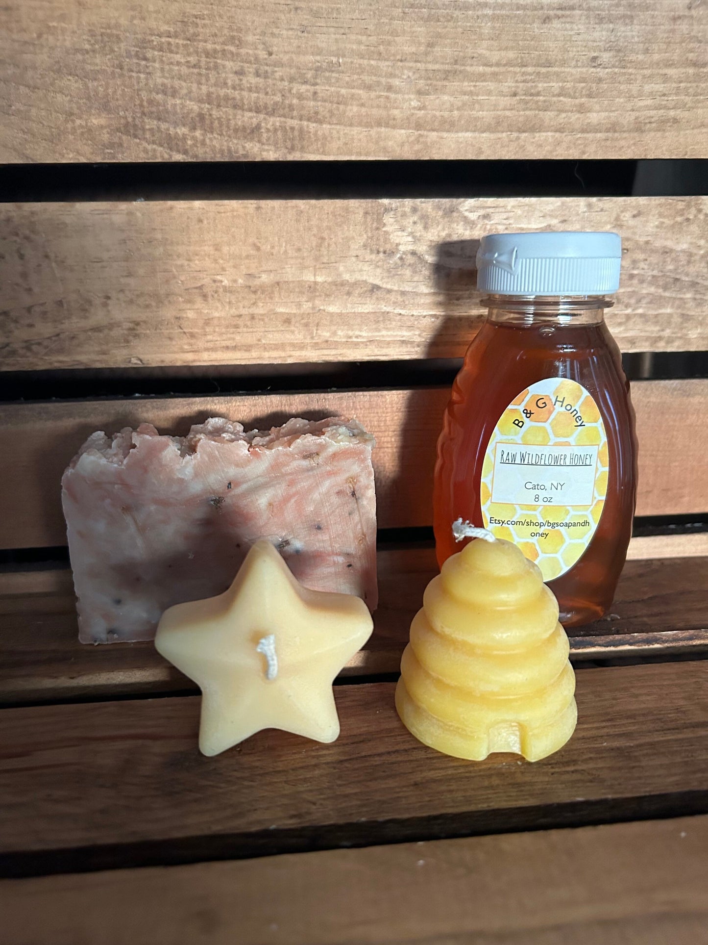 Lemon or Lavender Gift Box- Soap, Honey and Candles