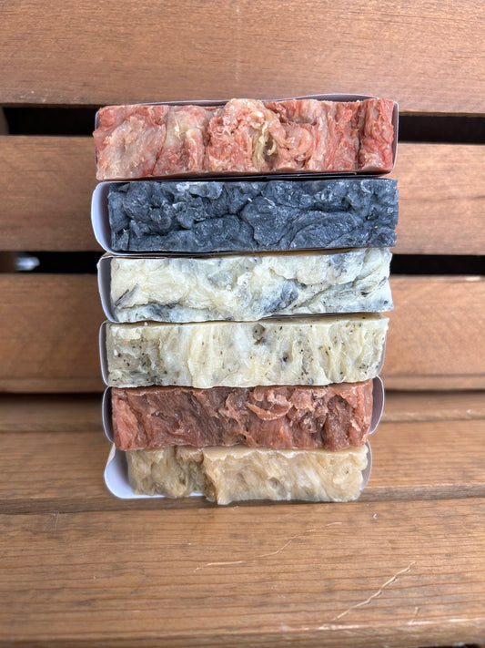 Soap Sampler- 6 full size bars of soap- Natural Bar Soap- Bulk Soap - Palm Free Soap