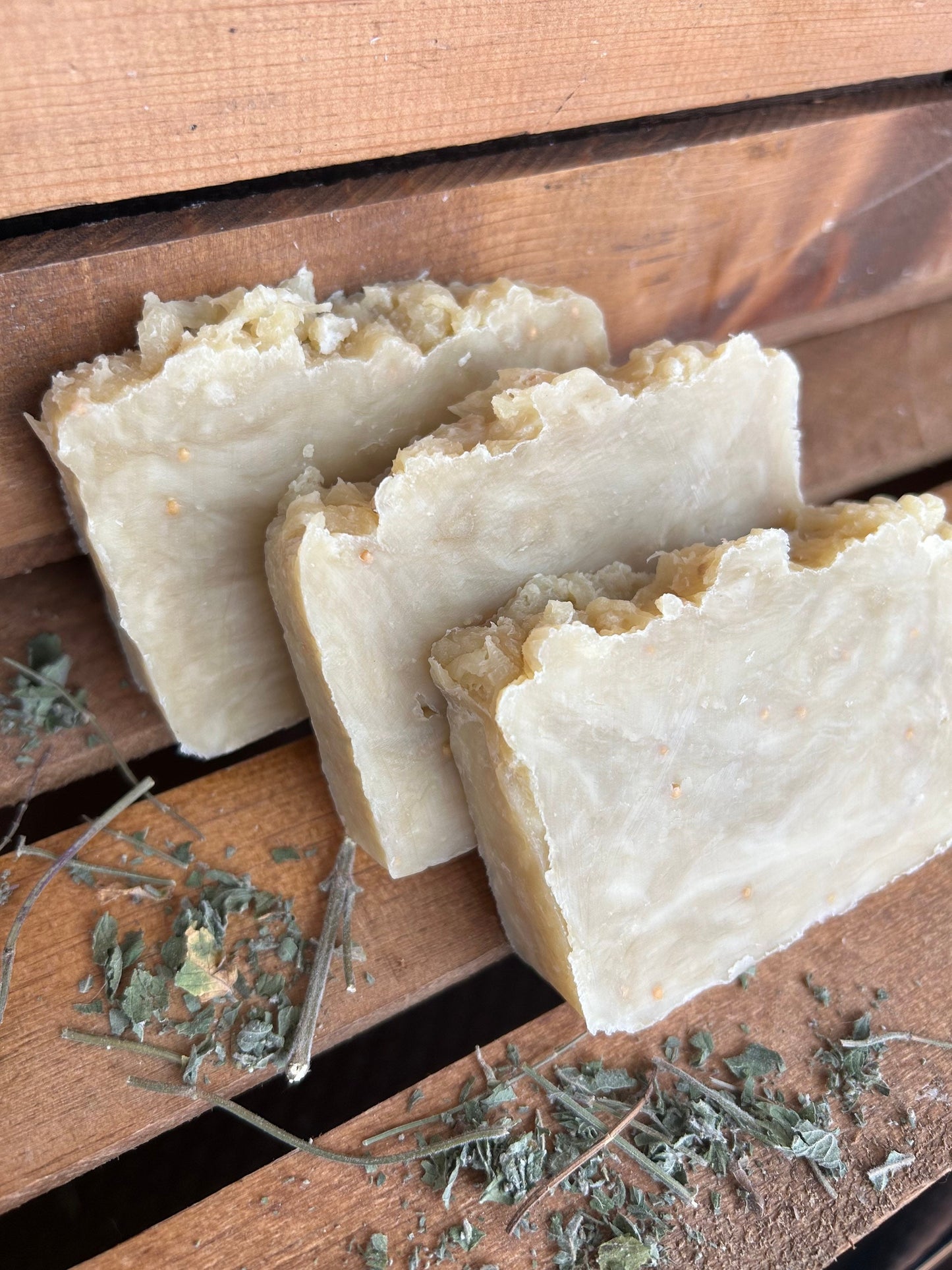 Peppermint Tea Tree Soap- made with honey and beeswax- Palm Free Soap